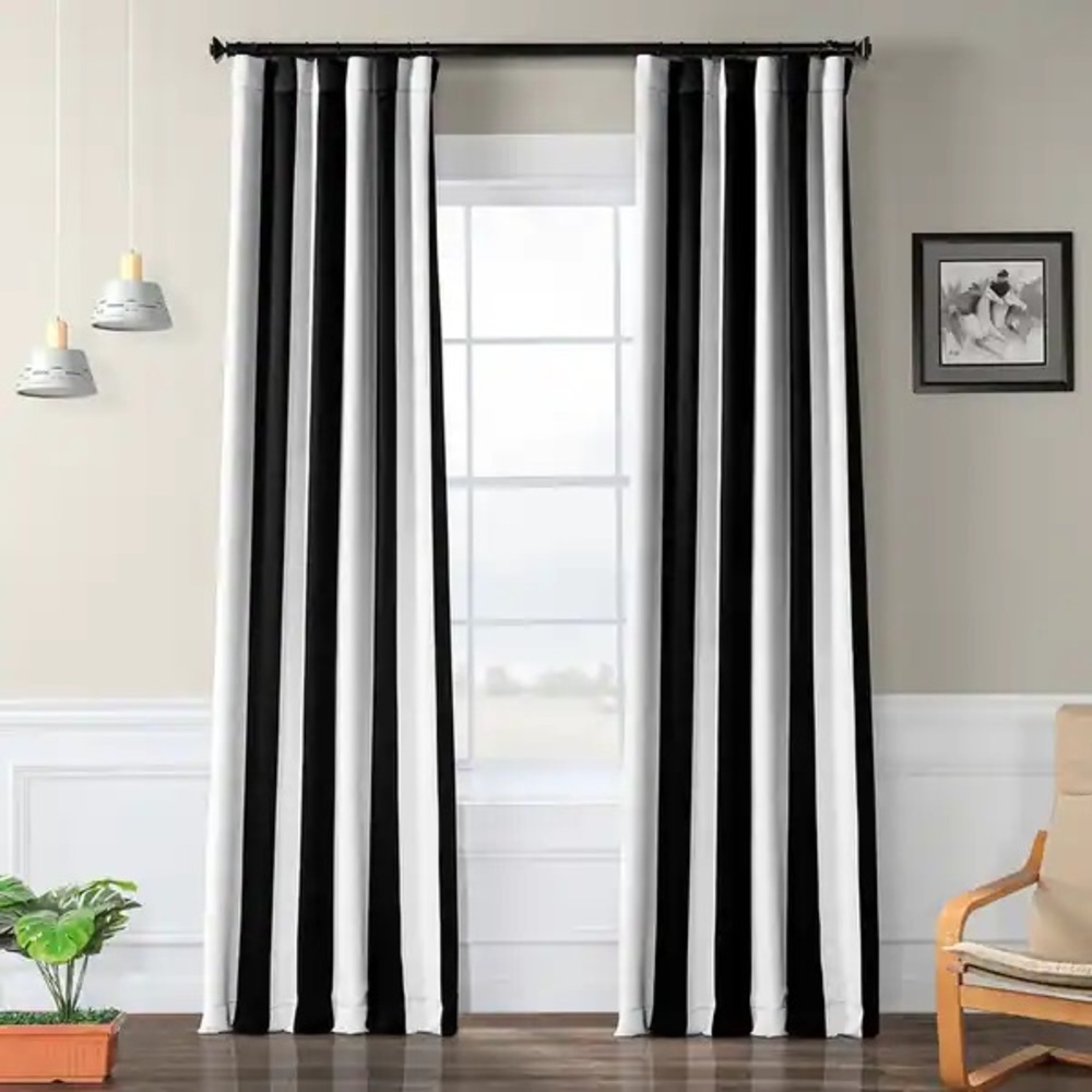 BLACK AND WHITE CURTAINS